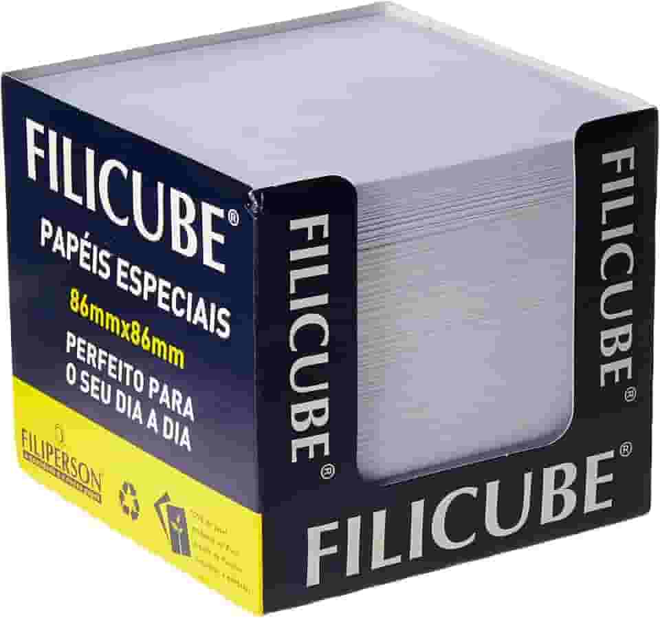 Bloco Para Recado Flicube 86x86x80 85g 700f Branco - Caixa com 1 Unidade, Filiperson, 00771, Multicolor