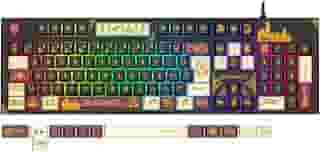 Teclado Mecânico Gamer Redragon Harry Potter Amsa Hogwart’s Special Edition RGB Switch Marrom ABNT2 HP-592 RGB