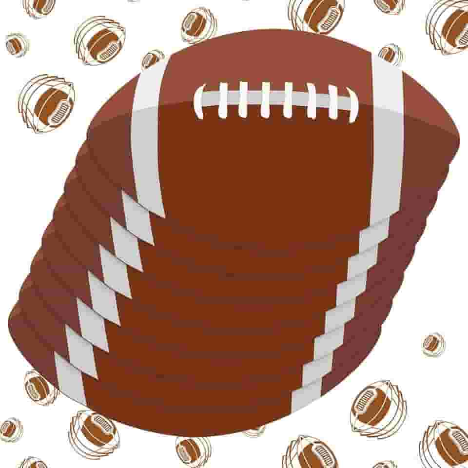 Jogo americano descartável, jogo americano de futebol americano, jogo americano descartável, 33 cm, jogo americano de papel para chá de bebê, decoração de suprimentos para festa de aniversário (futebol, 50 pacotes)