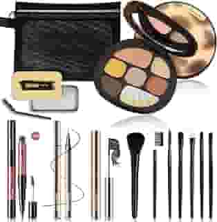 Kit completo de maquiagem para mulheres, kit básico de cosméticos para iniciantes e profissionais, conjunto de maquiagem para os olhos para meninas, kits de maquiagem para adolescentes, conjunto de