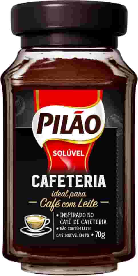 Café Solúvel em Pó Pilão Cafeteria Vidro 70g