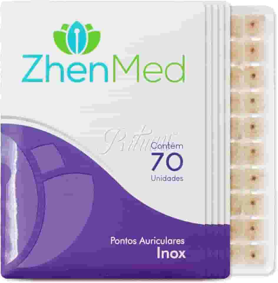 Ponto Auricular Inox 350 Pontos Zhenmed Auriculoterapia (Micropore Quadrado)