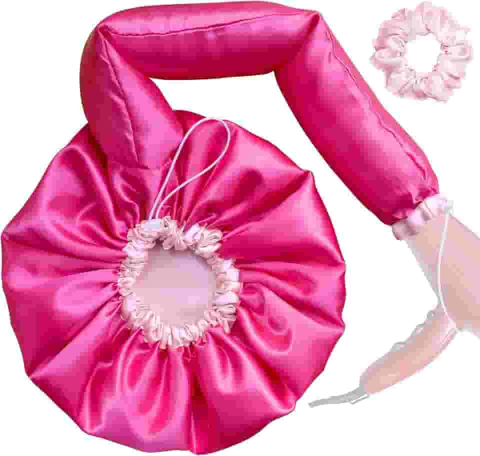 Touca Difusora Cetim Dupla Face Secadora Anti-frizz Seda (Pink/Rosa)