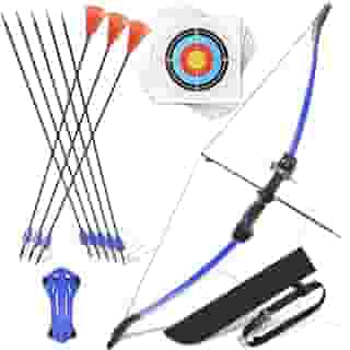 crazymouse Arco E Flecha Para Adolescentes, Iniciantes E Adultos, Kit De Arco Longo Com 8 Flechas, 5 Alvos, Arco Recurvo Para Arco E Flecha, Jogos De Quintal, Presente Para Esportes Ao Ar Livre (Co