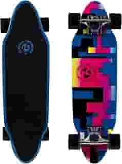 Kryptonics Skate KR 66.0 cm Mini Cutaway Cruiser – Deck de polipropileno leve, rodas lisas de 65 mm, design elegante recortado, portátil, níveis de habilidade