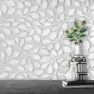 Papel de Parede Adesivo Floral Lavável Flor Adesivo Rolo 5 Metros (Folhas 3D)