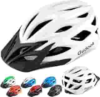 Gudook Capacetes de bicicleta para homens – Capacete de bicicleta feminino adulto – Capacete de ciclismo leve e ajustável com viseira removível para ciclistas de estrada de montanha