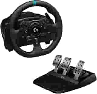 Volante Logitech G923 para PS5, PS4 e PC com Force Feedback TRUEFORCE, Pedais Responsivos, Launch Control e Acabamento em Couro