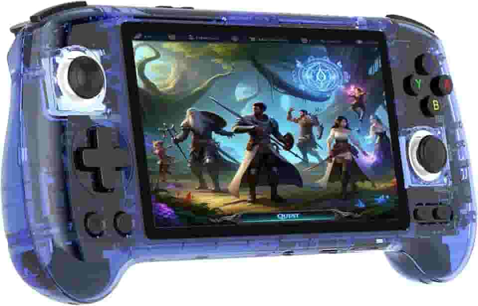 Consoles de jogos portáteis RG556 com cartão UFS2.2 de 128G RG556, console de jogos retrô, sistema Android 13, tela AMOLED de 5,5 polegadas, processador Unisoc T820, emulador retrô, bateria de 5500