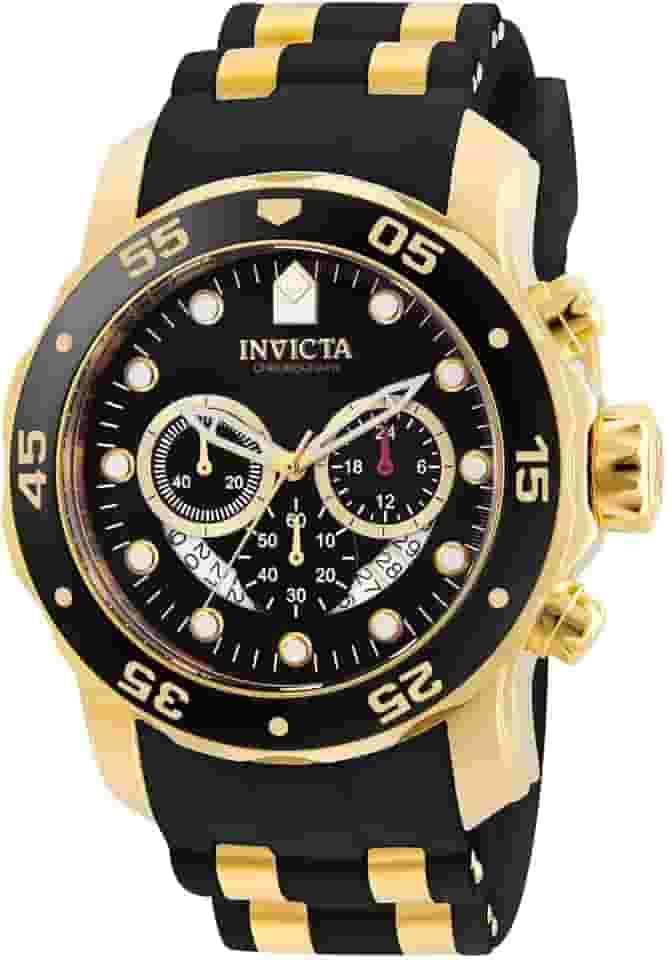 Relógio masculino Invicta 6981 Pro Diver Collection, cronógrafo, mostrador preto
