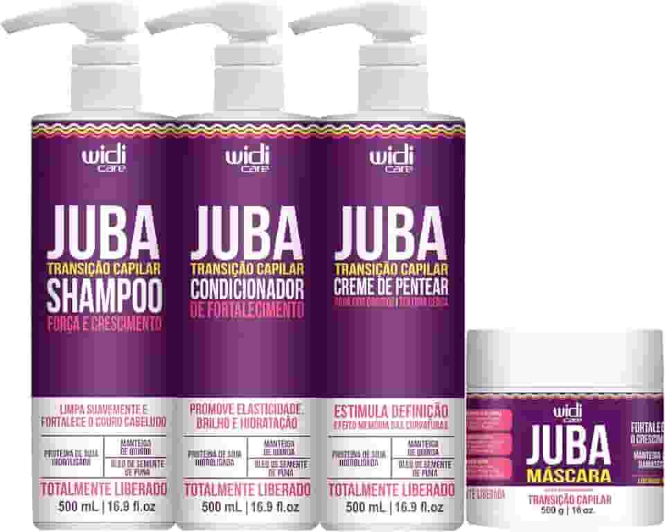Kit Widi Juba Transição Capilar Shampoo, Condicionador, Creme Denso e Máscara