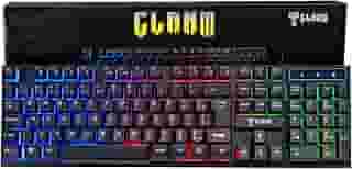 Teclado Gamer RGB LED Rainbow MTS • Membrana • Anti-Ghosting • ABNT-2 • USB-A • Multimídia FN 12 Teclas • Ideal para Jogos e Digitação • Setup Gamer • Elegante • Premium