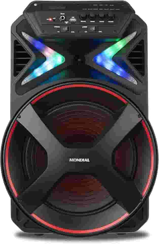 MONDIAL Caixa Amplificada Connect Lights, Preto/Vermelho, 400W RMS, Bivolt - CM-400