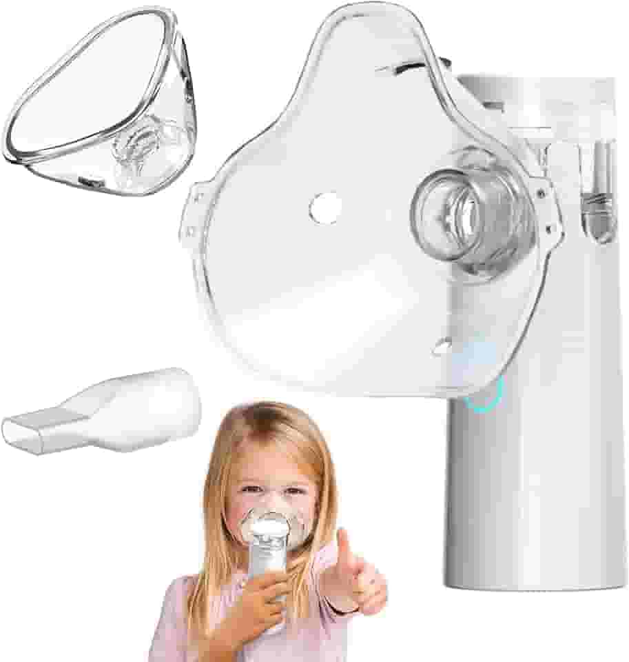 Nebulizador Inalador Ultrassonico Portatil Sem Fio Recarregavel USB Silencioso Compacto Criança Adulto Alivio Respiratorio Rinite Asma Gripes Resfriados Sinusite Premium