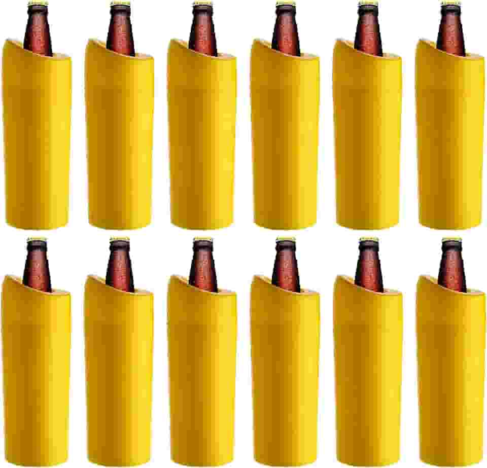 Porta Garrafa Térmico Camisinha Para Cerveja 1l Litrão 12pçs (AMARELO)