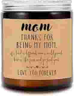 Presentes para mãe da filha e filho - Mom Thanks for Being My Mom - Melhores presentes para o dia das mães - Velas perfumadas de lavanda - Velas de soja