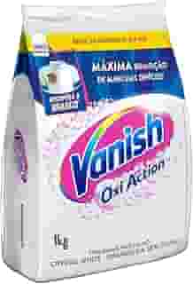 Vanish Oxi Action - Tira Manchas Em Pó, Crystal White, Refil Econômico para roupas brancas, 1 Kg