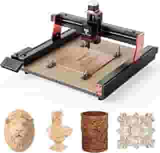 Twotrees TTC450 Pro Máquina Fresadora CNC, fresadora totalmente metálica de 3 eixos para gravação em madeira, Acrílico, MDF e Nylon, Área de Trabalho de 460 x 460 x 80mm