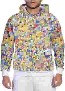 Blusa Moletom Masculino Feminino Estampa Simpsons Personagens 3D Casaco de frio