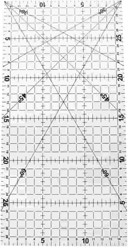 Régua 15x30 Cm Gravada A Laser Patchwork Artesanato (TRANSPARENTE)