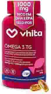 Ômega 3 1000mg Rico em EPA DHA com Selo IFOS e Vitamina E - 60 cápsulas Vhita
