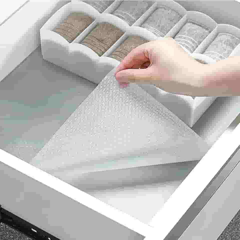 Forro para Armários Transparente, Anti Gordura, Forro para Cozinha, Gavetas e Armários, Impermeável, A Prova de Água, 400cm x 30cm