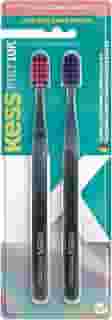 KESS Pack Com 2 Escovas Dentais Pro 10K Extra Macias Preto