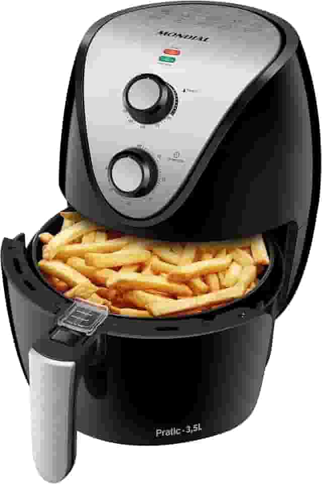 MONDIAL Fritadeira Sem Óleo Air Fryer 3,5L, Preto/Inox, 1500W, 220V - AF-30 I