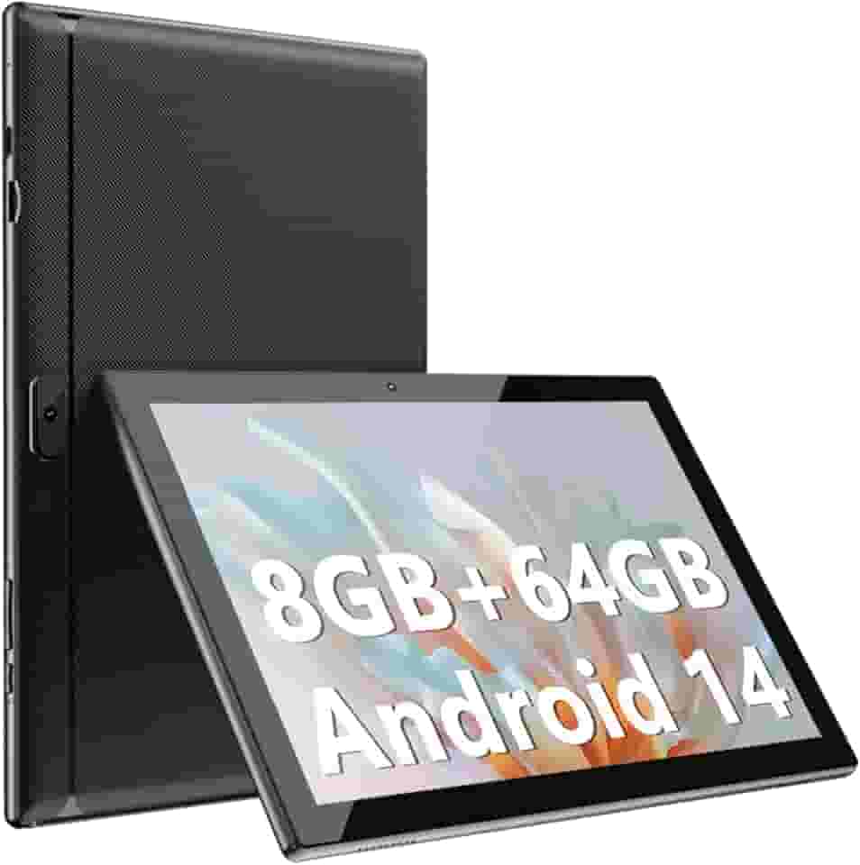 ATOZEE Tablet de 10 polegadas, tablets Android 14 8 GB de RAM, 64 GB de ROM, 1024 GB, tablet expansível de 2 MP, câmera de 8 MP, Bluetooth, WiFi-6, tablet de 10,1 polegadas, IPS tela HD de 10
