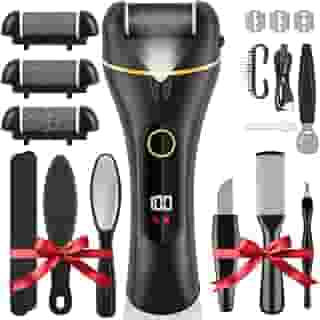 Kit de Remoção de Calos de Pé Elétrico, Removedor de Calos 10 em 1 Profissional Lixador de pé Elétrico Premium, Removedor de Calos Elétrico para Pés, Ferramentas Profissionais para Pedicure