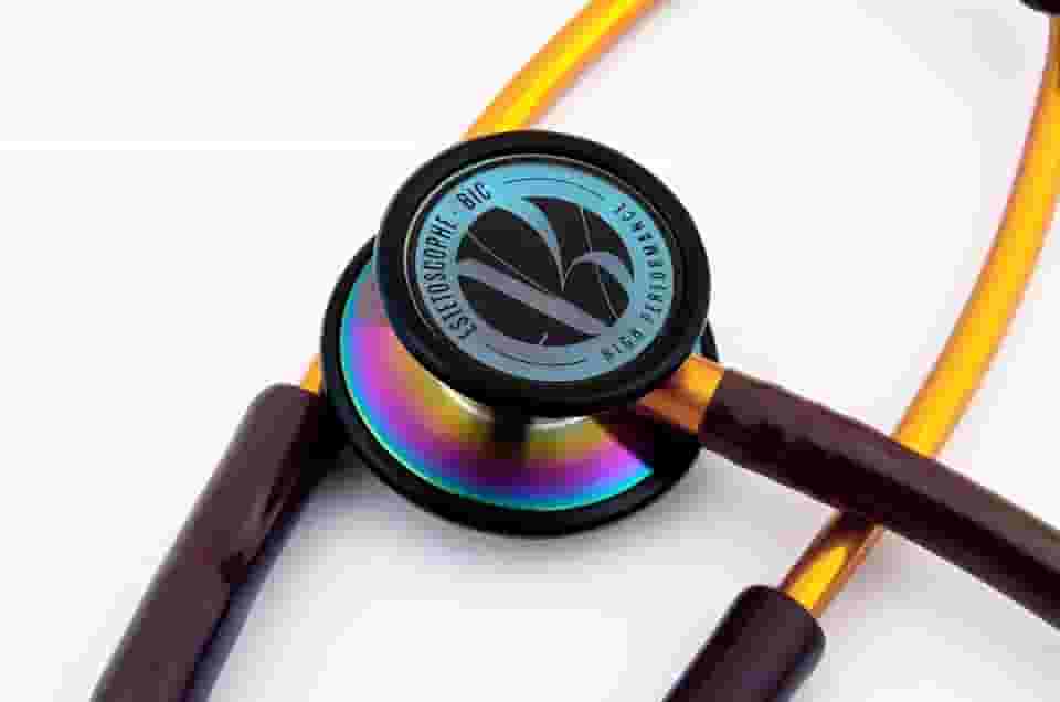 Estetoscópio Profissional De Inox Duplo Adulto Infantil - BIC (CHOCOLATE)