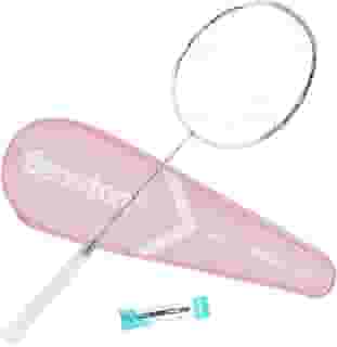 Senston Raquete de badminton S370 Raquete de badminton leve de fibra de carbono Raquete profissional de badminton com aderência 5U