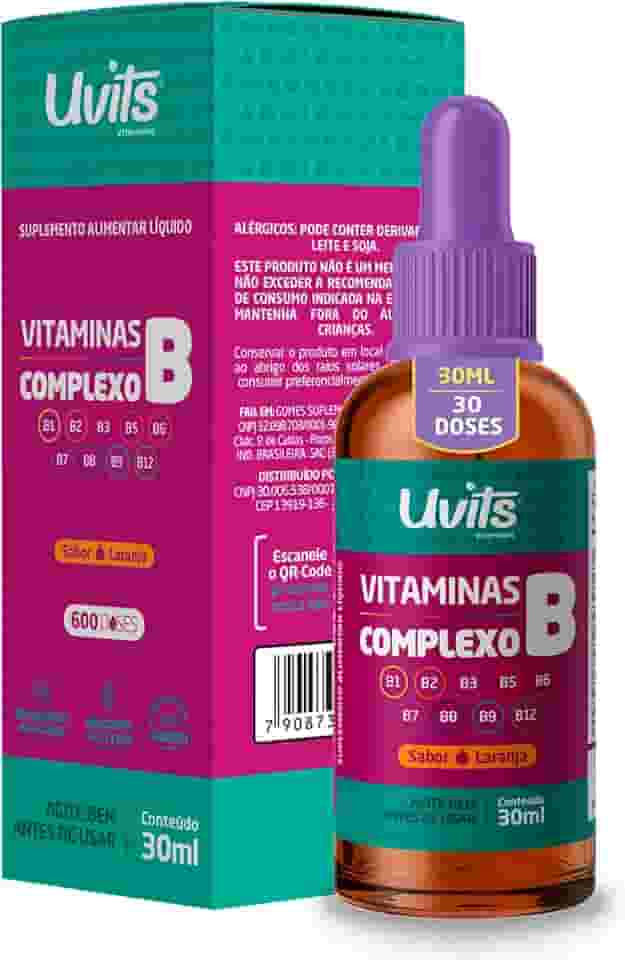 Vitaminas Complexo B 30ml Liquida Doses - Uvits
