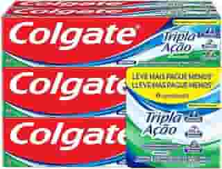 Creme Dental Colgate Tripla Ação Menta Original 90g 6 unidades
