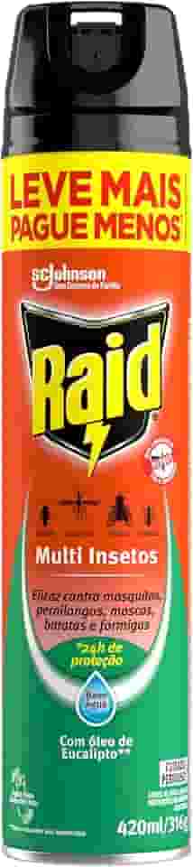 Raid Inseticida Aerosol Multi Insetos Eucalipto Leve Mais Pague Menos 420ml