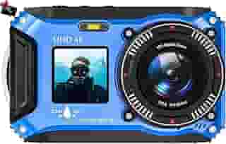 Câmera digital – Câmera subaquática 4K 56MP 33FT UHD para snorkeling com cartão de 32 GB de tela dupla, compacta, à prova d'água, à prova de poeira, câmera flutuante – Câmera digital de foco