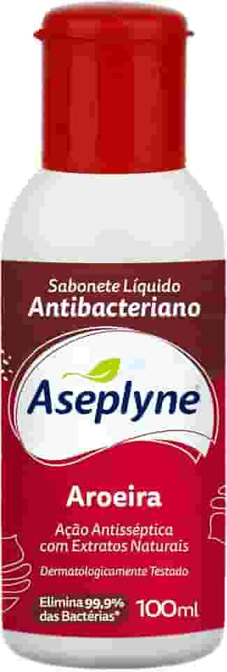 Aseplyne, Sabonete Líquido, Antisséptico, Aroma Aroeira, 100 ml, Vermelho