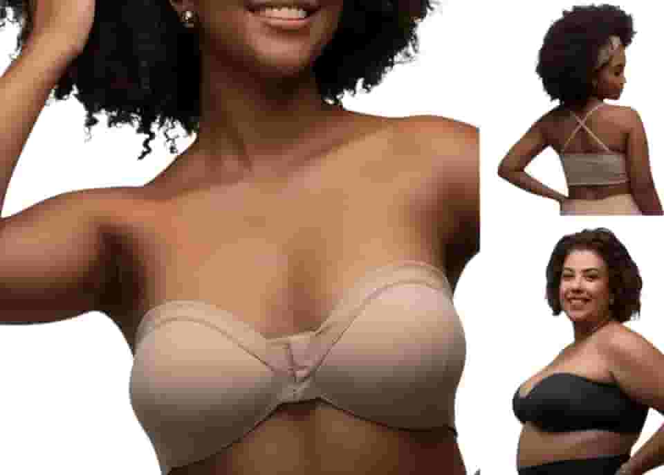 Sutiã Tomara Kipare Yohn Sem Alça Que Não Cai Sustenta Seios Evolução do Tomara Que Caia - PP ao Plus Size Pós Cirurgia