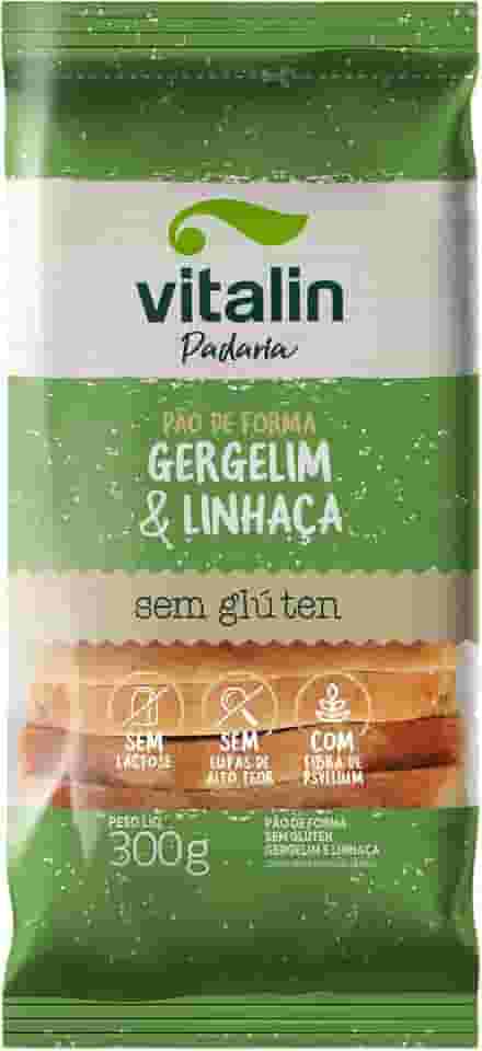 Vitalin Pão de Forma Sem Glúten Gergelim e Linhaça 300g