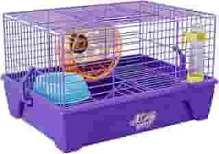 Gaiola para Hamster Completa Luxo Transporte para Roedores (Lilás)