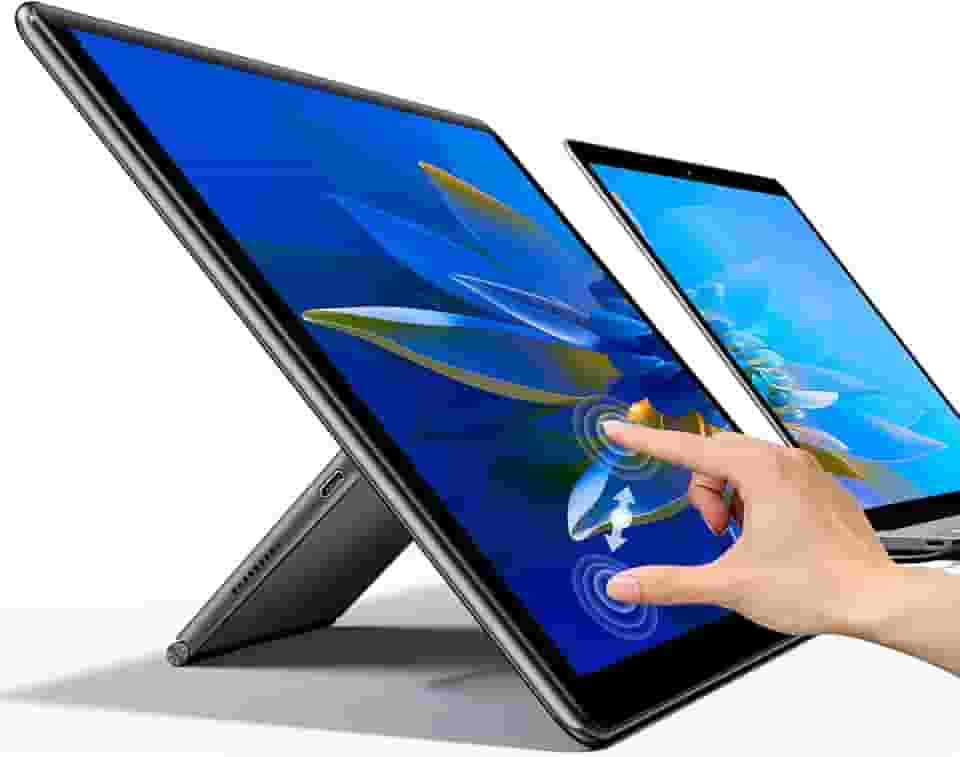 UPERFECT Y Portable Monitor Freestanding Touchscreen, 15.6''FHD 1080P IPS Screen with Adjust Kickstand, 2000:1 Contrast Ratio, 100% sRGB w/Standard HDMI/USB 3.0/Type C, Built-in Speaker/Ambient Light