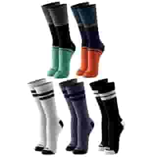 Kit 5 Pares Meia Esportiva Cano Alto Academia Mash Atoalhada em Algodão Masculina