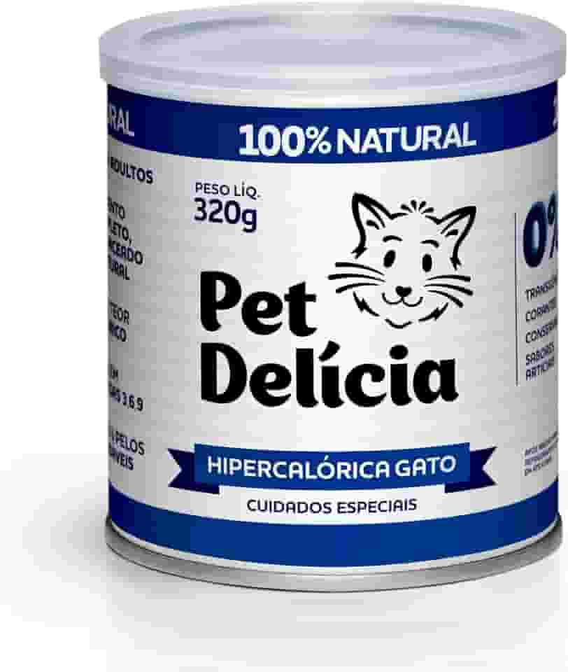 Pet Delícia Hipercalórica Gato 320g, Alimentação Natural para Gatos, Recuperação e Ganho de Peso