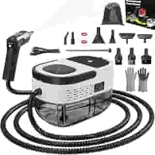 Limpador a vapor portátil para casa, limpador a vapor de alta pressão de 2500 W para detalhes de carro, 3 níveis de vapor, tanque de 1600 ml, vaporizador de alta temperatura para percevejos, sofá