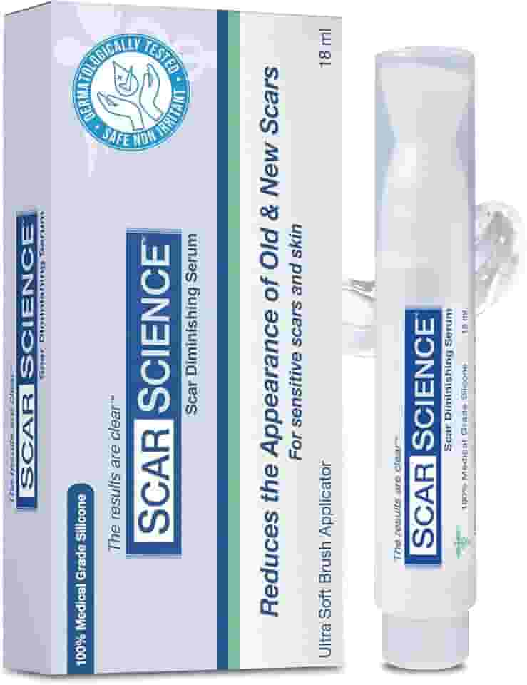 Soro em gel 100% silicone para cicatrizes – Aplicador de pincel ultramacio para terapia suave após procedimentos cosméticos, peelings faciais, cirúrgicos, acne, queimaduras e cicatrizes de queloides