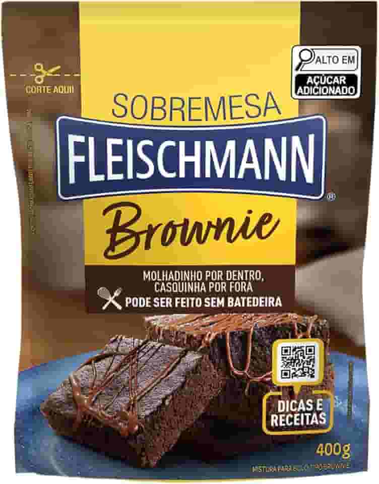 Mistura para Bolo Brownie Fleischmann Sobremesa Sachê 400g