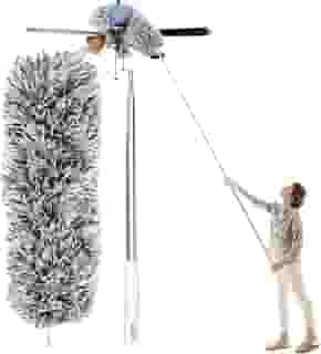 Espanador Extensível 2,8m Premium com Haste Inox Flexível – Microfibra Lavável Antipoeira para Limpeza de Teto, Casa, Escritório, Ventilador e Locais Altos