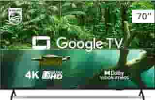 Smart TV Philips 70' 4K 70PUG7408/78, Google TV, Comando de Voz, Dolby Vision/Atmos, VRR/ALLM, Bluetooth