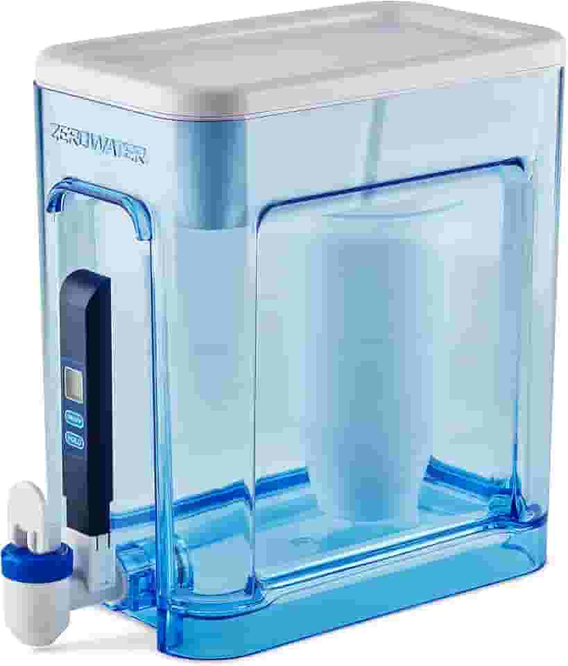 ZeroWater 22 Cup Ready-Read 5-Stage Water Filter Dispenser, NSF Certified to Reduce Lead and PFOA/PFOS, Instant TDS Read Out