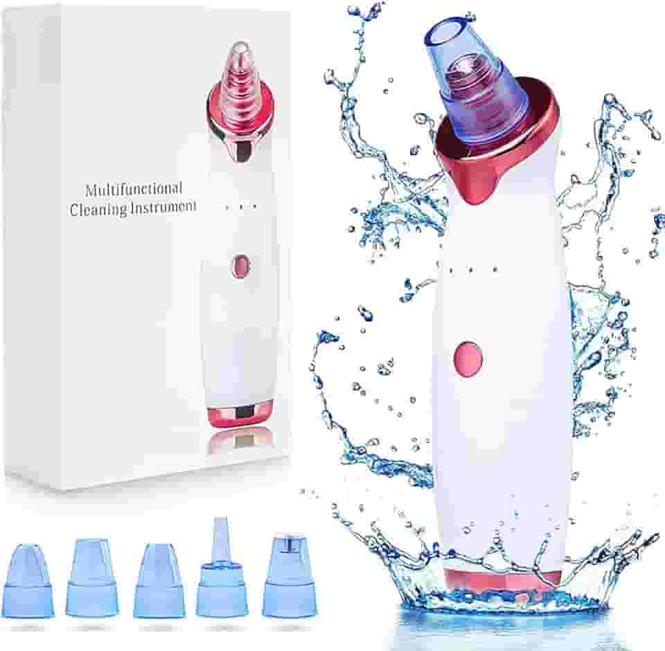 Aspirador de pó removedor de cravos – Aspirador de pó de rosto, kit de extrator de acne elétrico de comedona, ferramenta de sucção recarregável USB com 5 sondas